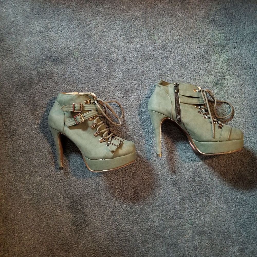 High heel booties